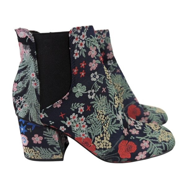 Indigo Rd Ankle Boot Womens 8.5 Blue Floral Cottagecore Prairie Country - Picture 9 of 10
